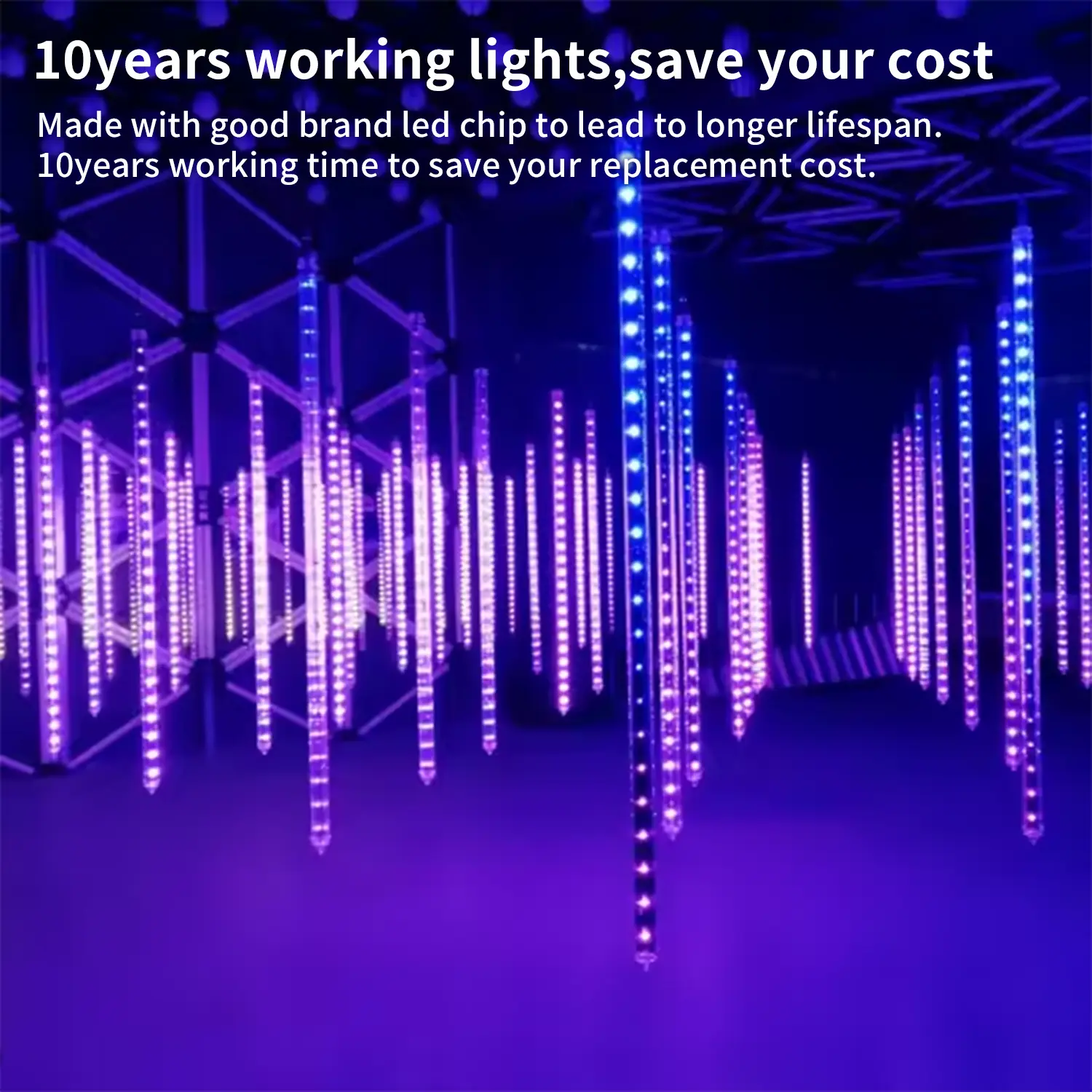 christmas rain shower lights